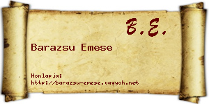 Barazsu Emese névjegykártya